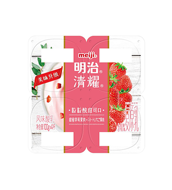 明治清耀风味酸乳 甜蜜草莓果肉